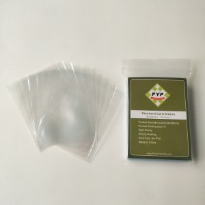 Mânecă standard pentru carte de cristal transparentă transparentă 63,5x88 mm pentru jocuri de bord
