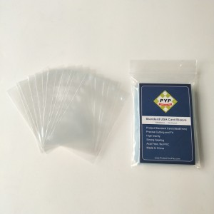 Mânecă de carte de dimensiuni de 56x87 mm pentru jocuri de carton Crystal Clear Standard SUA
