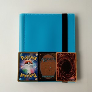 Culoare albastră 4 buzunare Card Pokemon Încărcarea laterală a polițistului
